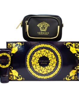 Versace Pour Femme Dylan Blue Gift Set 100ml EDP + 100ml Shower Gel + 100ml Body Lotion + Purse