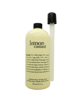 Philosophy Lemon Custard Olive Oil Body Scrub 946ml – With Pump