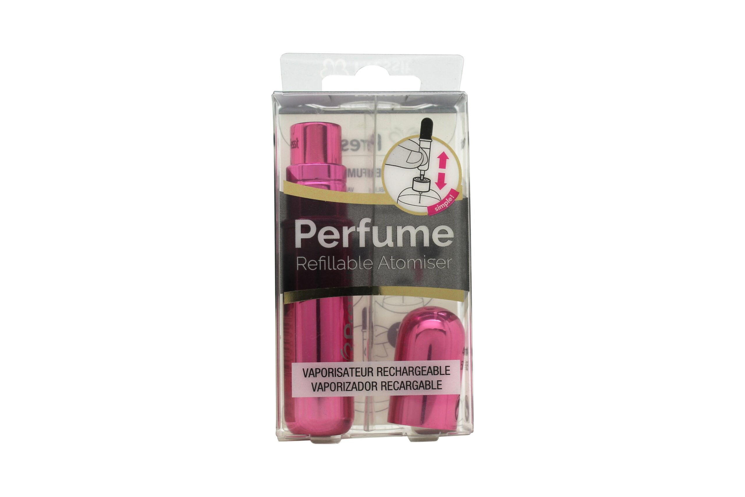Pressit Påfyllningsbar Parfym Spray Flaska 4ml – Hot Pink